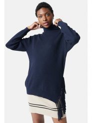 Rodier Sweter w kolorze granatowym rozmiar: L. Niebieskie golfy damskie Rodier, l, bez wzorów, z bawełny, bez ramiączek. Za 214.95 zł.