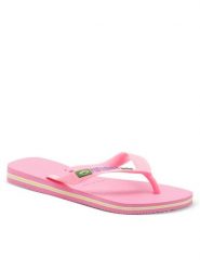 Havaianas Japonki 41108500129 Różowy. Czerwone klapki damskie Havaianas, bez wzorów, z gumy, bez obcasa. Za 59.99 zł.