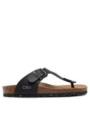 CMP Japonki Eco Mymosa Wmn Flip FLop 3Q91036 Czarny. Czarne klapki damskie CMP, bez wzorów, ze skóry, bez obcasa. Za 189.99 zł.