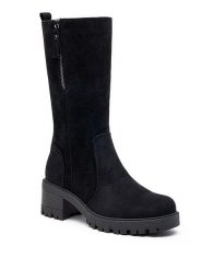 Foreverfolie Botki w kolorze czarnym rozmiar: 39. Czarne botki damskie Foreverfolie, eleganckie, bez obcasa, bez zapięcia. Za 170.47 zł.