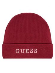 Guess Czapka AW5189 POL01 Bordowy. Czerwone czapki zimowe damskie Guess, z materiału. Za 119.99 zł.