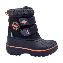 Śniegowce Dziecięce Na Rzepy Lee Cooper LCJ-24-44-2865K Czarne. Czarne śniegowce dziewczęce z gumy. Za 224.56 zł.
