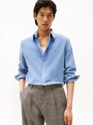 Tommy Hilfiger koszula sztruksowa Mężczyźni Regular Fit Bawełna niebieski, M. Niebieskie koszule męskie Tommy Hilfiger, m, bez wzorów, z bawełny, bez kołnierzyka, bez ramiączek. Za 409.95 zł.
