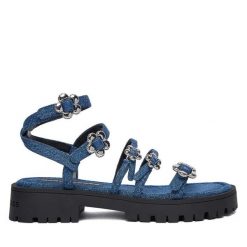 Sandały Marc Jacobs. Niebieskie sandały damskie MARC JACOBS, bez wzorów, bez obcasa, na płaskiej podeszwie. Za 1,239.00 zł.