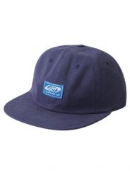 Czapka z daszkiem męska Quiksilver Bassackwards. Niebieskie czapki męskie Quiksilver, na wiosnę, bez wzorów, z bawełny. Za 53.49 zł.