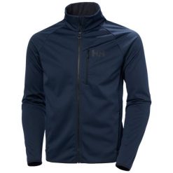 Kurtka wodoodporna Helly Hansen HP Windproof Fleece 2.0. Niebieskie kurtki męskie Helly Hansen, l, bez wzorów, z polaru, sportowe, bez kaptura. Za 450.99 zł.