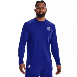 Koszulka męska Under Armour Armourprint LS. Niebieskie t-shirty sportowe męskie Under Armour, m, bez ramiączek, do biegania. Za 99.99 zł.