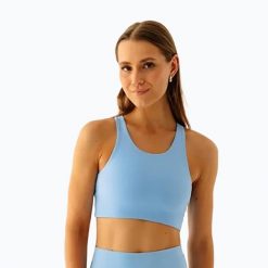 Biustonosz treningowy JOYINME Goddess. Niebieskie biustonosze sportowe damskie Joy in me, bez wzorów, z elastanu. Za 279.99 zł.