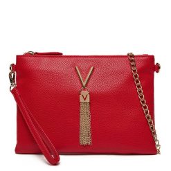 Torebka Valentino. Czerwone torebki klasyczne damskie Valentino, bez wzorów, wizytowe, bez kołnierzyka, bez ramiączek. Za 169.99 zł.