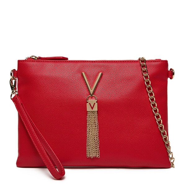 Torebka Valentino. Czerwone torebki klasyczne damskie Valentino, bez wzorów, wizytowe, bez kołnierzyka, bez ramiączek. Za 269.99 zł.