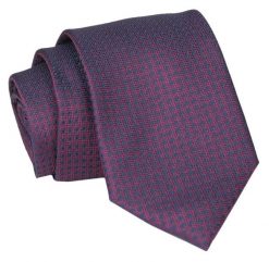 Krawat - ALTIES - Ciemne Wino w Groszki. Czerwone krawaty i muchy męskie Alties, bez wzorów, z tkaniny, eleganckie. Za 49.00 zł.