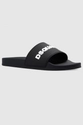 DSQUARED2 Czarne klapki męskie z logo. Czarne klapki i japonki męskie Dsquared2. W wyprzedaży za 669.99 zł.