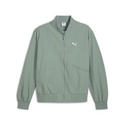 Męska kurtka bomber PUMA Class PUMA Green Moon. Zielone kurtki treningowe męskie Puma, m, bez wzorów, z gumy, trekkingowe. W wyprzedaży za 184.00 zł.