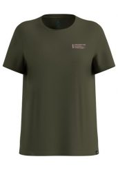 Koszulka z krótkim rękawem damska ODLO T-shirt crew neck s/s COTTON BLEND. Zielone t-shirty damskie Odlo, s, bez wzorów, z bawełny, bez kołnierzyka. Za 209.99 zł.
