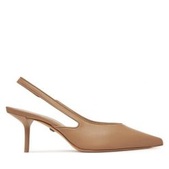 Czółenka Max Mara. Brązowe czółenka damskie Max Mara, bez wzorów, bez obcasa. Za 1,649.00 zł.