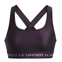 Stanik fitness cardio Under Armour Crossback Mid. Fioletowe biustonosze sportowe damskie Under Armour, bez wzorów. Za 89.99 zł.