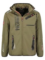 Geographical Norway Kurtka softshellowa "Royaute" w kolorze khaki rozmiar: XXL. Brązowe kurtki outdoor męskie Geographical Norway, xxl, bez wzorów, z materiału, bez kaptura. Za 233.33 zł.