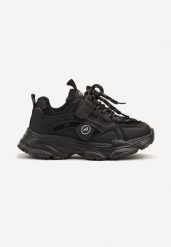 Czarne Buty Sportowe Sneakersy na Grubej Podeszwie w Stylu Streetwearowym Zelriti. Czarne sukienki niemowlęce Renee, bez wzorów, z jeansu, bez ramiączek. Za 109.99 zł.