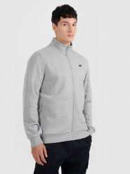 4F Bluza dresowa rozpinana bez kaptura męska - szara S. Szare bluzy bez kaptura męskie 4f, m, z bawełny. Za 159.99 zł.