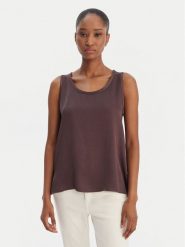 Marella Bluzka Nembi 2615161011 Brązowy Regular Fit. Brązowe bluzki damskie Marella, bez wzorów, z acetatu, bez kołnierzyka, bez ramiączek. Za 479.99 zł.