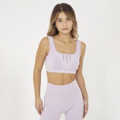 Sportowy crop top treningowy MADDY. Czerwone topy sportowe damskie Legea, xl, bez wzorów, z elastanu, bez ramiączek. W wyprzedaży za 90.50 zł.