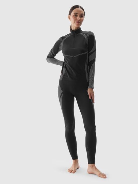 4F Bielizna termoaktywna bezszwowa (dół) damska - czarna M/L. Czarna bielizna termoaktywna damska 4f, l, bez wzorów, z elastanu. W wyprzedaży za 99.99 zł.