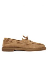 Tommy Hilfiger Półbuty Light Suede Boat Shoe FW0FW09337 Brązowy. Brązowe półbuty damskie Tommy Hilfiger, bez wzorów, ze skóry, bez obcasa, na płaskiej podeszwie. Za 529.99 zł.