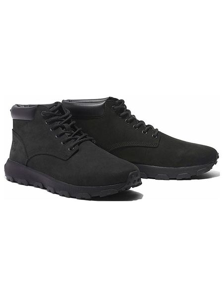 Timberland Skórzane botki "Winsor Park" w kolorze czarnym rozmiar: 46. Czarne buty zimowe męskie Timberland, bez zapięcia. Za 480.90 zł.