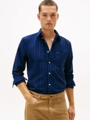Tommy Hilfiger koszula casual Mężczyźni Regular Fit Bawełna niebieski|biały|czerwony, M. Białe koszule męskie Tommy Hilfiger, m, bez wzorów, z bawełny, bez kołnierzyka, bez ramiączek. Za 279.95 zł.