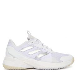 Buty halowe adidas. Białe buty sportowe na co dzień damskie Adidas, bez wzorów. Za 648.99 zł.
