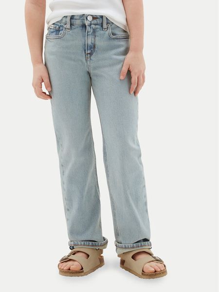 Calvin Klein Jeans Jeansy LVCKSJC05G Niebieski jasny Straight Fit. Niebieskie spodnie dziewczęce Calvin Klein Jeans, z bawełny. Za 269.99 zł.