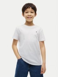 Tommy Hilfiger T-Shirt Team Tommy Graphic KB0KB10591 Biały Regular Fit. Białe t-shirty chłopięce Tommy Hilfiger, bez wzorów, z bawełny, bez ramiączek. Za 129.99 zł.