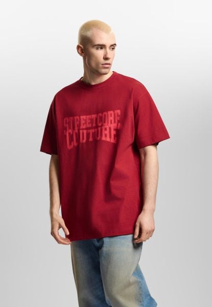 Koszulka sportowa męska Prosto Street Couture z krótkim rękawem. Czerwone t-shirty sportowe męskie Prosto., m, z bawełny, bez ramiączek. Za 131.99 zł.