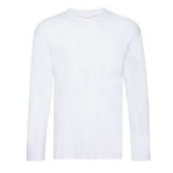 Oryginalna Koszulka Z Długim Rękawem Dla Dorosłych Unisex. Białe bluzki damskie Fruit of the Loom, xl, bez wzorów, sportowe, bez kołnierzyka, bez ramiączek. Za 43.99 zł.