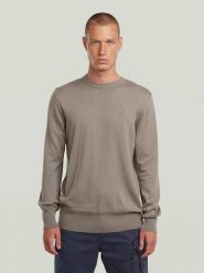 G-Star Sweter w kolorze szarobrązowym rozmiar: XXL. Brązowe swetry męskie G-Star, xxl, bez wzorów, z bawełny, bez kołnierzyka. Za 249.76 zł.