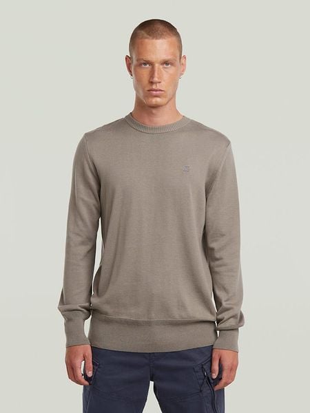 G-Star Sweter w kolorze szarobrązowym rozmiar: XXL. Brązowe swetry męskie G-Star, xxl, bez wzorów, z bawełny, bez kołnierzyka. Za 236.05 zł.