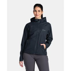 Kurtka outdooroowa damska Kilpi SONNA-W. Czarne kurtki damskie Kilpi, xs, bez wzorów, z softshellu, bez kaptura. Za 360.09 zł.