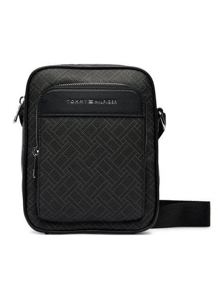 Tommy Hilfiger Saszetka Th Flag Monogram Mini Reporter AM0AM14138 Czarny. Czarne saszetki męskie Tommy Hilfiger, ze skóry. Za 258.99 zł.