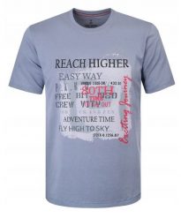 T-Shirt (Koszulka) Męska - Pako Jeans - Stalowa, Duży Nadruk. Szare t-shirty męskie Pako Jeans, l, bez wzorów, z bawełny, bez kołnierzyka. Za 69.00 zł.