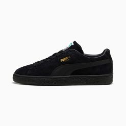 Buty sportowe Puma Suede Classic. Czarne buty sportowe na co dzień damskie Puma, bez wzorów, z gumy, trekkingowe, Puma Suede. Za 287.00 zł.