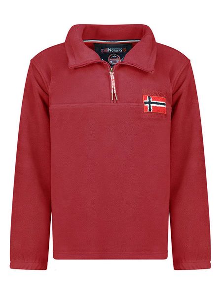 Geographical Norway Bluza polarowa "Tequateur" w kolorze czerwonym rozmiar: XL. Czerwone bluzy bez kaptura męskie Geographical Norway, xl, z polaru. Za 100.52 zł.