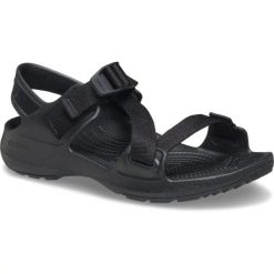 Sandały Dla Dorosłych Crocs Quick Trail Sandal. Czarne sandały damskie Crocs, bez wzorów, z materiału, bez obcasa, na obcasie. Za 289.99 zł.