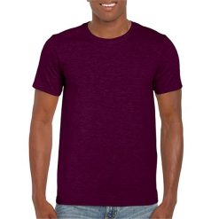 Koszulka Softstyle Dla Dorosłych Unisex. Brązowe bluzki damskie Gildan, l, bez wzorów, sportowe, bez kołnierzyka, bez ramiączek. Za 28.99 zł.