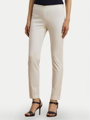 LAUREN RALPH LAUREN Spodnie materiałowe 200631310013 Biały Slim Fit. Białe spodnie materiałowe damskie Lauren Ralph Lauren, bez wzorów, z bawełny. Za 399.99 zł.