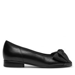 Baleriny Gabor. Czarne baleriny damskie Gabor, bez wzorów, bez obcasa. Za 369.99 zł.