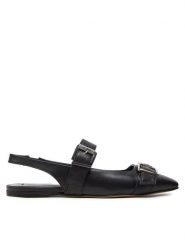 KARL LAGERFELD Sandały Konnie KL40186 Czarny. Czarne sandały damskie Karl Lagerfeld, bez wzorów, ze skóry, bez obcasa, na płaskiej podeszwie. Za 499.99 zł.