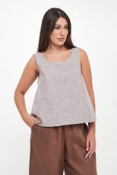 Top damski lniany Caliga MM. Topy damskie MM, bez wzorów, ze lnu, bez kołnierzyka. Za 689.00 zł.