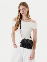 Guess Torebka Aldina HWGG96 63140 Czarny. Czarne listonoszki damskie Guess, z aplikacjami, ze skóry, bez dodatków. Za 309.99 zł.