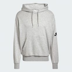 Bluza z kapturem Essentials Loose-Fit 3 Bar Logo French Terry. Czarne bluzy sportowe męskie Adidas, l, z bawełny. Za 279.00 zł.