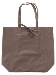 Zwillingsherz Skórzany shopper bag w kolorze brązowym - 40 x 45 cm rozmiar: onesize. Brązowe shopper bag damskie Zwillingsherz, bez wzorów, z materiału, na ramię, bez dodatków. Za 159.95 zł.